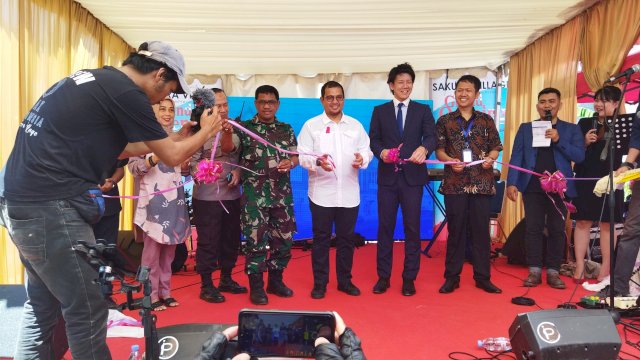 Grand Launching Tahap 3 Sakura Village, di Jalan Goa Ria, Sudiang Raya, Kecamatan Biringkanaya Makassar, pada Sabtu (20/8/2022). (Foto: ABATANEWS/Azwar) 