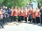 Semarakkan Hari Anak Nasional, DWP Sulsel Tanam 10 Pohon di SMA-SMK