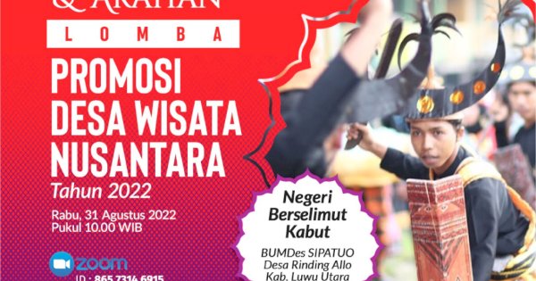 Lomba Desa Wisata Nusantara, Desa Rinding Allo Lutra Tertinggi Kedua