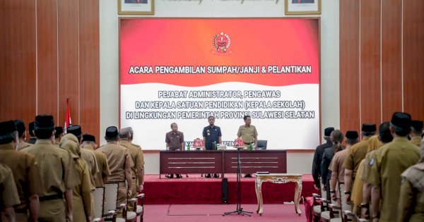 Andi Sudirman Lantik Kepala Sekolah Pertimbangkan Rentang Jarak Sekolah dengan Tempat Tinggal