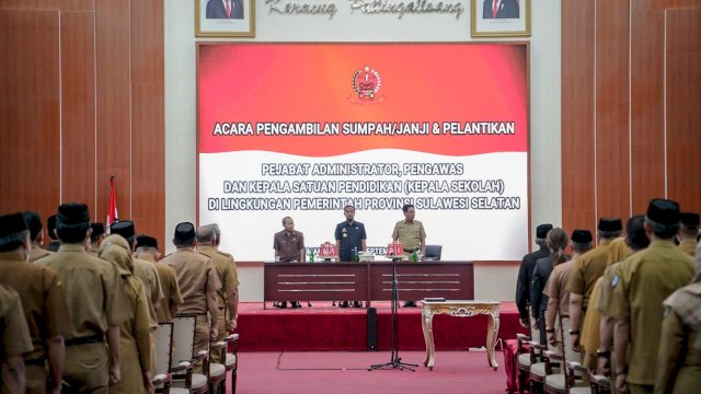 Andi Sudirman Lantik Kepala Sekolah Pertimbangkan Rentang Jarak Sekolah dengan Tempat Tinggal