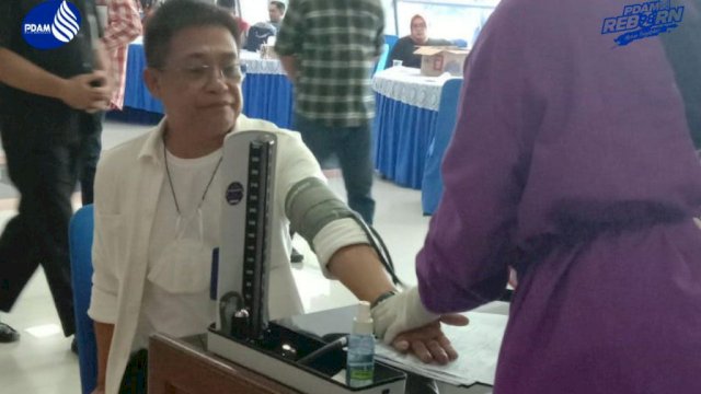 Perumda Air Minum (PDAM) Kota Makassar menggelar aksi sosial donor darah, di Aula Tirta Dharma, Jalan Dr. Sam Ratulangi Nomor 3, pada Jumat (2/9/2022).