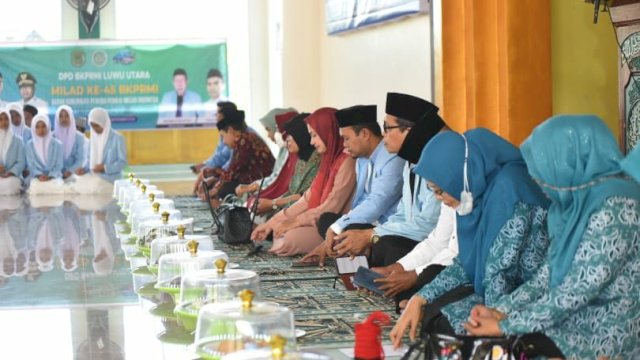 Badan Komunikasi Pemuda Remaja Masjid Indonesia (BKPRMI ) Kabupaten Luwu Utara menggelar perayaan Milad yang ke-45, pada Sabtu(03/09/2022). (Foto: ABATANEWS/Azwar) 