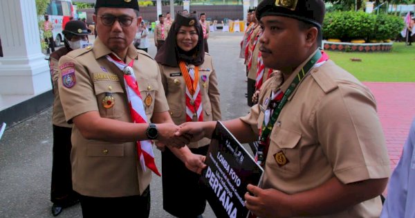 Pj Gubernur Gorontalo Pimpin Apel Hari Pramuka ke-61, Ini Pesannya