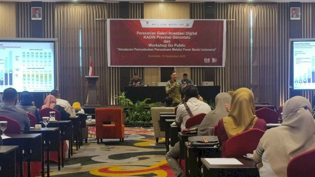 Workshop GoPublik yang digelar Kadin Gorontalo. (Foto: newsnesia.id)