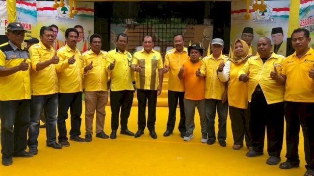 Wakil Ketua Umum DPP Golkar saat menghadiri kegiatan kemah bakti DPD Golkar Kabupaten Bone, Senin (19/9/2022).