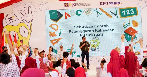 Menkumham Yasonna Ajar Siswa SD dan SMP Tentang Pentingnya Kekayaan Intelektual dan Inovasi