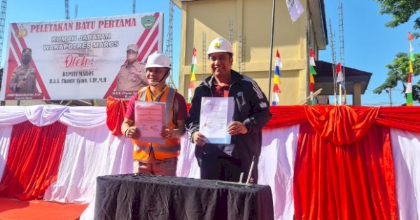 Pemkab Gelontorkan Dana Hibah Rp2,4 M Rehab Rujab Wakapolres Maros