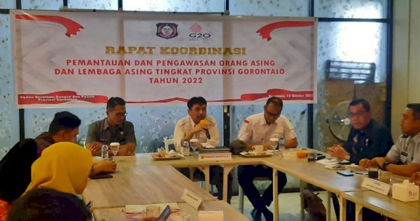 Kesbangpol Provinsi Gorontalo Gelar Rakor Terkait Orang dan Lembaga Asing