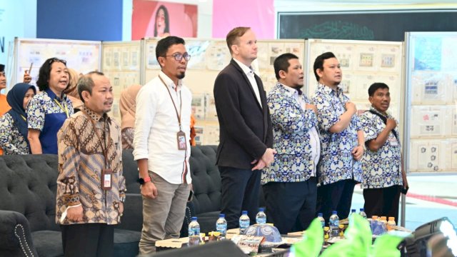 Pameran Nasional Filateli dan Dua Negara Indonesia dan Uni Emirat Arab Serta Persahabatan Internasional yang gelar di Trans Studio Mall Makassar, pada Jumat (21/10/2022).