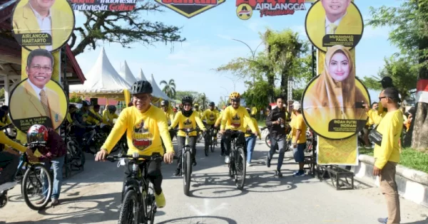 Ribuan Warga Ikuti Sepeda Santai Golkar Luwu Utara