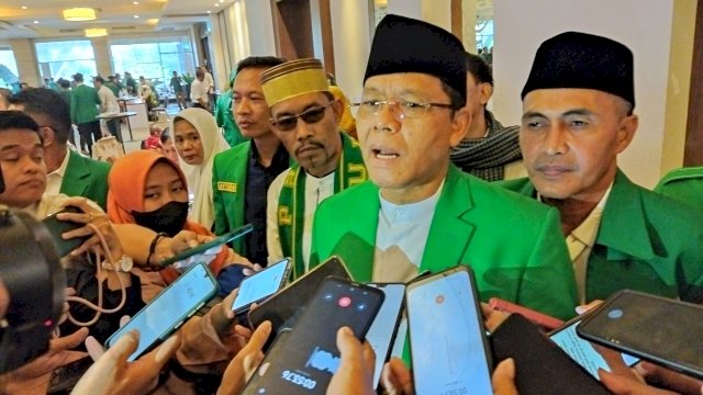 Muhammad Mardiono menghadiri Musyawarah Kerja Wilayah (Muskerwil) DPW PPP Sulsel, yang digelar di Hotel Four Point by Sheraton, pada Senin (3/10/2022). 