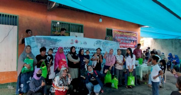 Alfamart Gandeng Forum Kemanusiaan Kota Makassar Santuni Korban Kebakaran