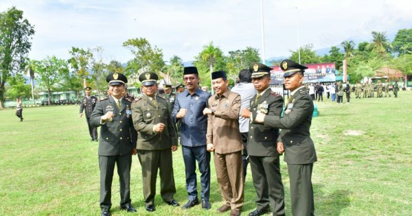 Sekda Luwu Utara Hadiri Upara HUT TNI ke-77 di Palopo, Ini Harapannya