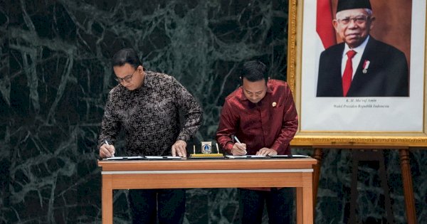 Andi Sudirman dan Anies Baswedan Teken MoU tentang Pengembangan Potensi Daerah