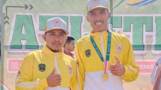 Atlet asal Luwu Utara Luthfi dan Bayu pecahkan rekor di Porprov Sulsel 2022 pada cabang olahraga atletik. 