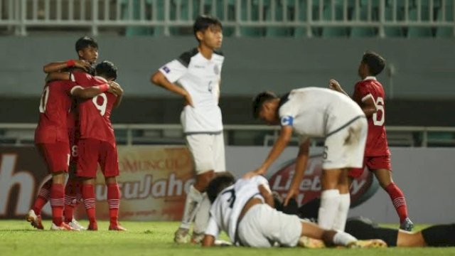 Dokumentasi Timnas Indonesia U-17 saat melawan Timnas Guam U-17 di laga pertama grup B, Kualifikasi Piala Asia U-17. (foto: PSSI)