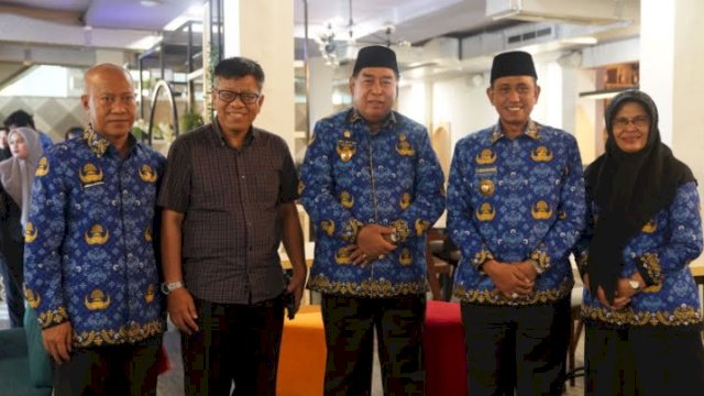 Bupati Wajo, Amran Mahmud, saat menghadiri pelantikan pengurus Korpri kabupaten Wajo, akhir pekan lalu.