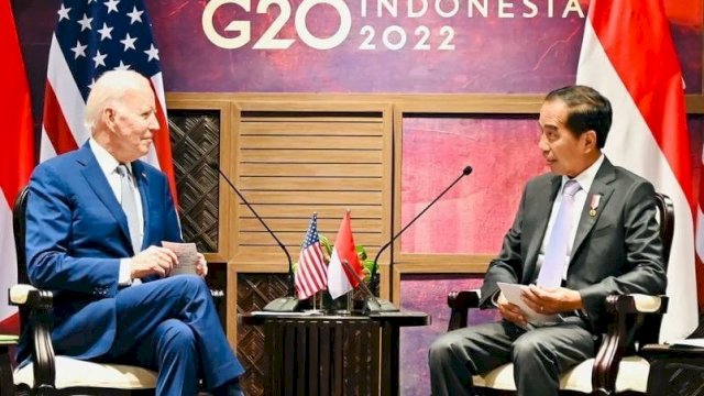 Presiden Jokowi dan Presiden AS Joe Biden di KTT G20. (Dok Media Center KTT G20).