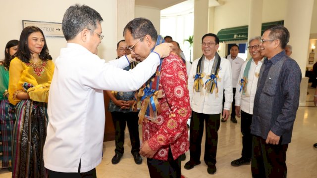 Wali Kota Makassar Moh Ramdhan ‘Danny’ Pomanto saat menghadiri Musyawarah Daerah IX BPD GAPENSI Provinsi Sulawesi Selatan di Hotel Aryaduta Makassar, Minggu (6/11/2022).