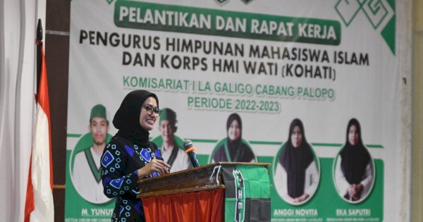 Pengurus HMI Lutra Resmi Dikukuhkan, Ini yang Disampaikan Bupati Indah