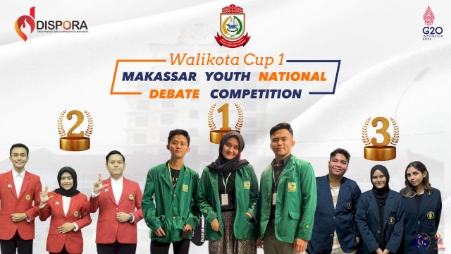 Dokumen Dinas Pemuda dan Olahraga (Dispora) Kota Makassar yang menyelenggarakan Makassar Youth National Debate Competition 2022 Walikota Cup 1 pada 19-20 November 2022.