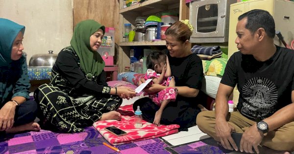 Legislator Sulsel Nurhidayati Jenguk Anak Penderita Jantung Bocor di Cangadi Soppeng