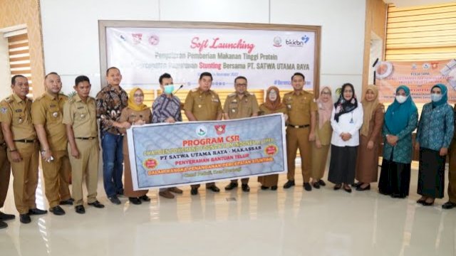 Kepala Perwakilan BKKBN Provinsi Sulawesi Selatan (Sulsel), Andi Ritamariani pada Soft Launching Penyaluran Pemberian Makanan Tinggi Protein untuk Penurunan Stunting, di Kantor BKKBN Sulsel, Senin (14/11/2022).