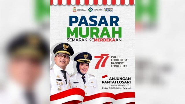 Jelang HUT RI, Disdag Makassar Buka Pasar Murah di Pantai Losari