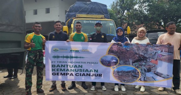 Tim Kemanusiaan PT Tiran Indonesia Serahkan Bantuan Logistik kepada Korban Cianjur 