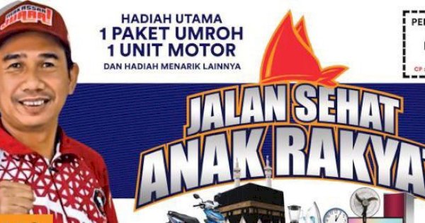 Dimulai di Manggala, Jalan Sehat Anak Rakyat Berhadiah Umrah dan Motor