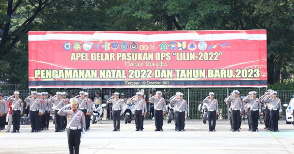 Ribuan Personil Amankan Natal dan Tahun Baru 2023 di Sulsel 