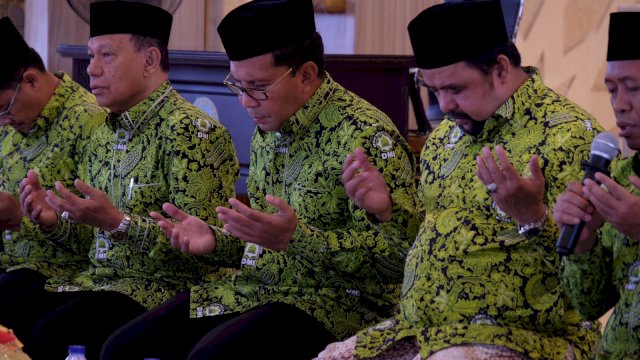 Wali Kota Makassar Moh Ramdhan Pomanto saat silaturahmi dan doa bersama dengan pengurus masjid se- Makassar, di Masjid Raya, Sabtu (24/12/2022).