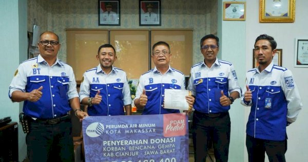 PDAM Makassar Kirim Bantuan ke Korban Gempa Cianjur