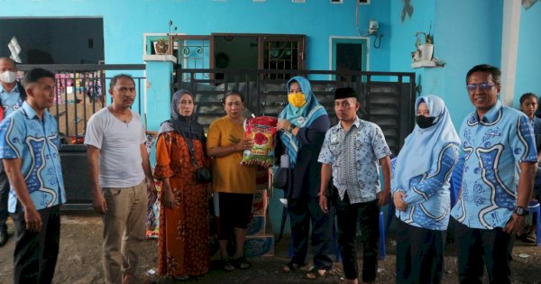 PDAM Makassar Sambangi Korban Kebakaran di Biring Romang Manggala