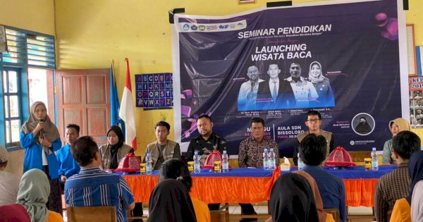 Launching Wisata Baca, KKNT PGSD Unismuh Datangkan Kadis Perpustakaan Gowa