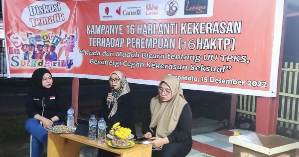 Leaders Institute Gorontalo Gelar Diskusi Tematik Dalam Rangka Kampanye 16 HAKTP