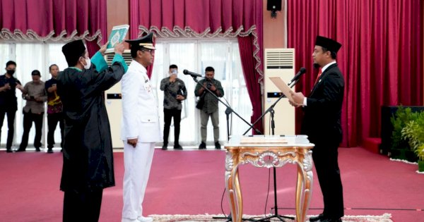 Gubernur Sulsel Andi Sudirman Lantik Pj Bupati Takalar Setiawan Aswad