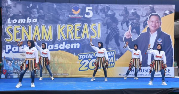 Unik! NasDem Sulsel Sosialisasi Nomor Urut 5 Lewat Lomba Senam