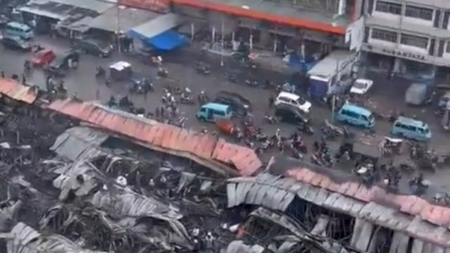 Kerugian Kebakaran Pasar Sentral Makassar Ditaksir Capai Rp70 Miliar