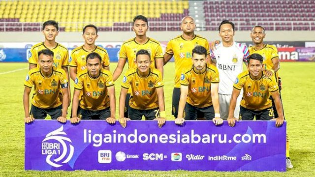 Skuad Bhayangkara FC saat melawan Bali United. (foto: ig/@bhayakarafc)