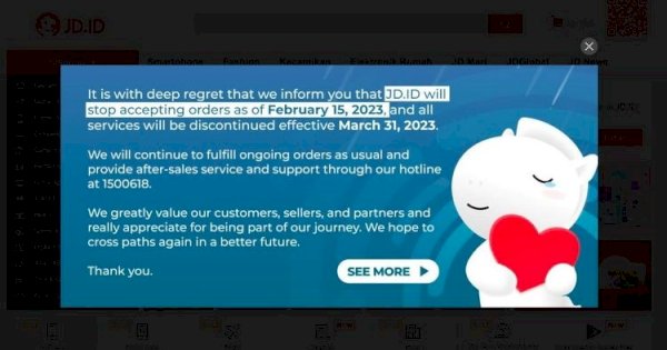 JD.ID Resmi Ditutup, Tak Ada Lagi Jual Beli Mulai 15 Februari 2023