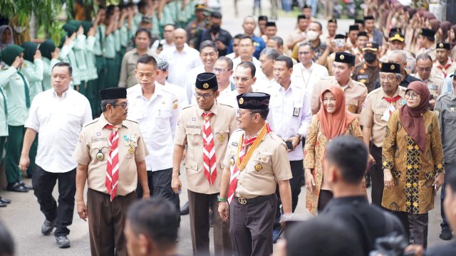 SYL Lantik Pj Bupati Setiawan Aswad Jadi Ketua Mabicab Pramuka Takalar