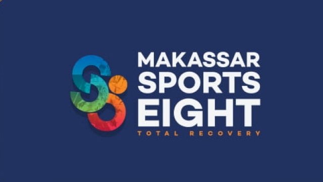 Logo Makassar Sports Eight (S8) yang bermakna bentuk dari angka 8yang menyerupai rantai yang bertautan satu sama lain dan artinya persatuan dan kebersamaan.