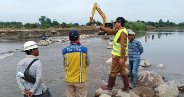 Wabup Suaib Harap Pengerjaan Tebing Tanggul yang Jebol Bisa Efektif 