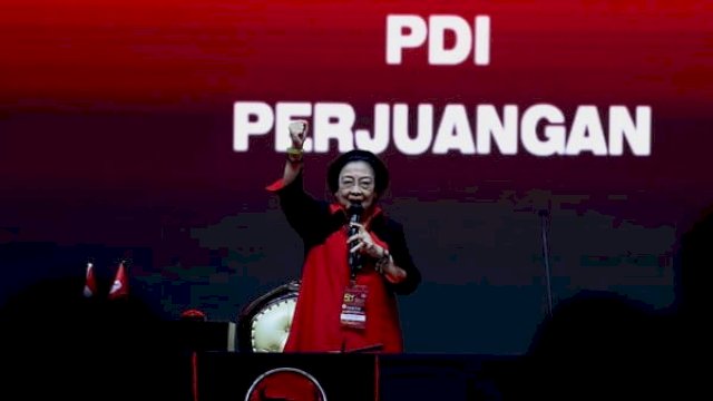 Ketua Umum DPP PDIP, Megawati Soekarnoputri menegaskan tidak akan mengumumkan calon presiden usungan partainya di acara HUT ke-50 PDIP, yang digelar JIExpo Kemayoran, Jakarta, pada Selasa (10/1/2023). (Dok PDIP) 