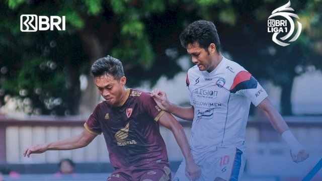 PSM Makassar merebut 3 poin dalam lanjutan BRI Liga 1 2022, menghadapi Arema FC, di Stadion PTIK, pada Sabtu (4/2/2023).