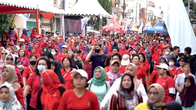 Suasana Jappa Jokka Cap Go Meh 2023 dalam rangka perayaan tahun baru Imlek, Minggu (5/02/2023). 