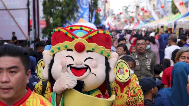 Pemkot Makassar sukses menggelar Dokumentasi Jappa Jokka Festival Cap Go Meh 2023 di Kota Makassar, Minggu (5/2/2023). 