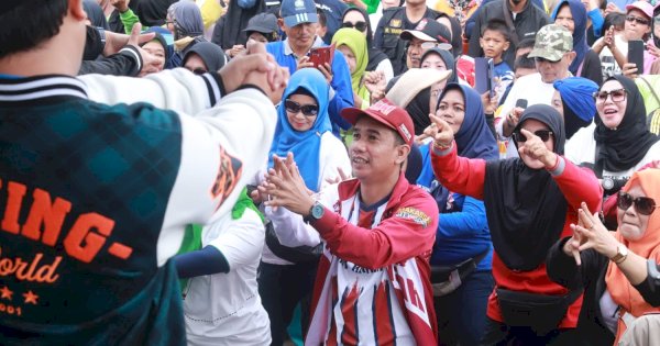 Ketua DPRD Rudianto Lallo Jalan Sehat Bersama Puluhan Ribu Warga Biringkanaya